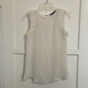 Zara Sleeveless Cream Blouse